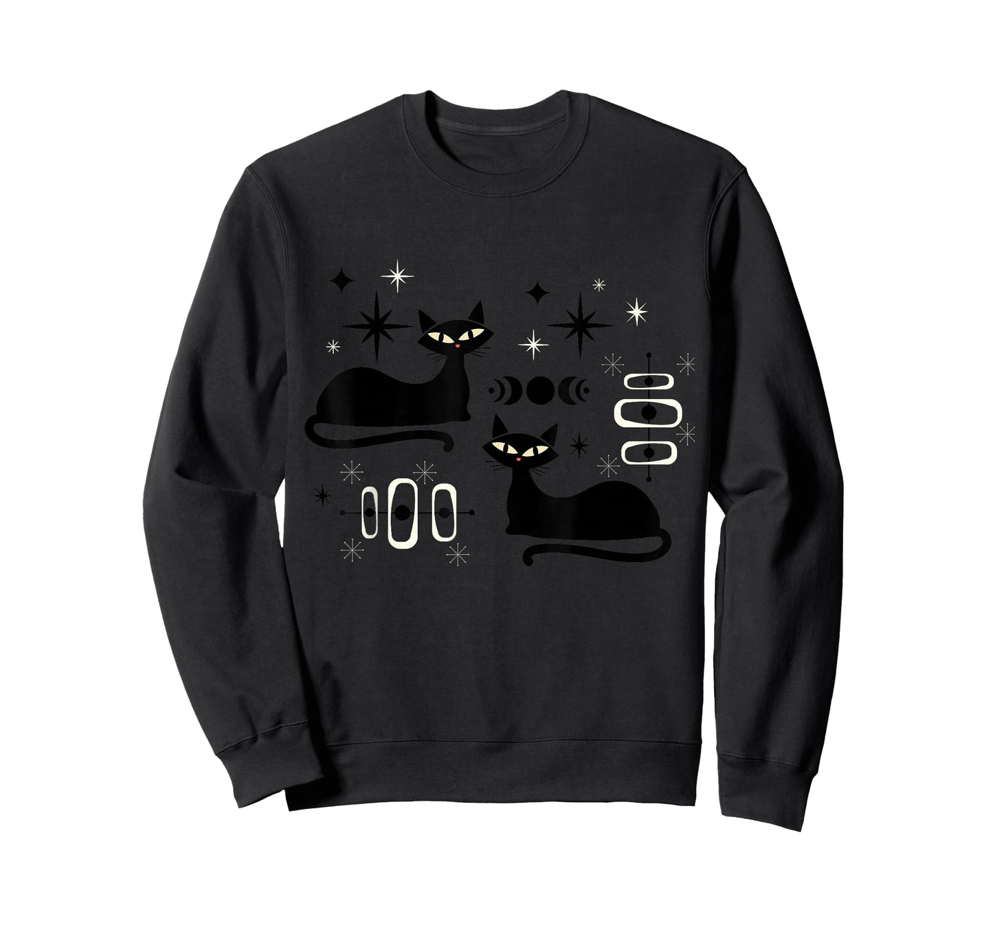Midcentury Mid Century Cat Retro Atomic Age Space Modern T-Shirt