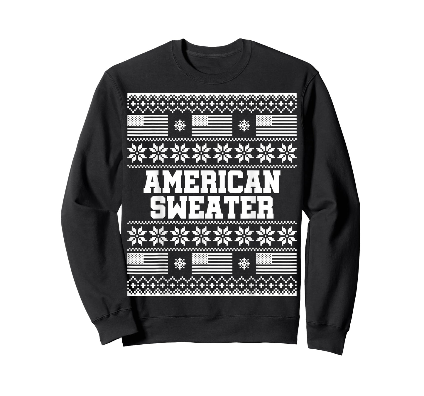 USA Flag American Sweater Men Women Christmas Ugly Sweater T-Shirt