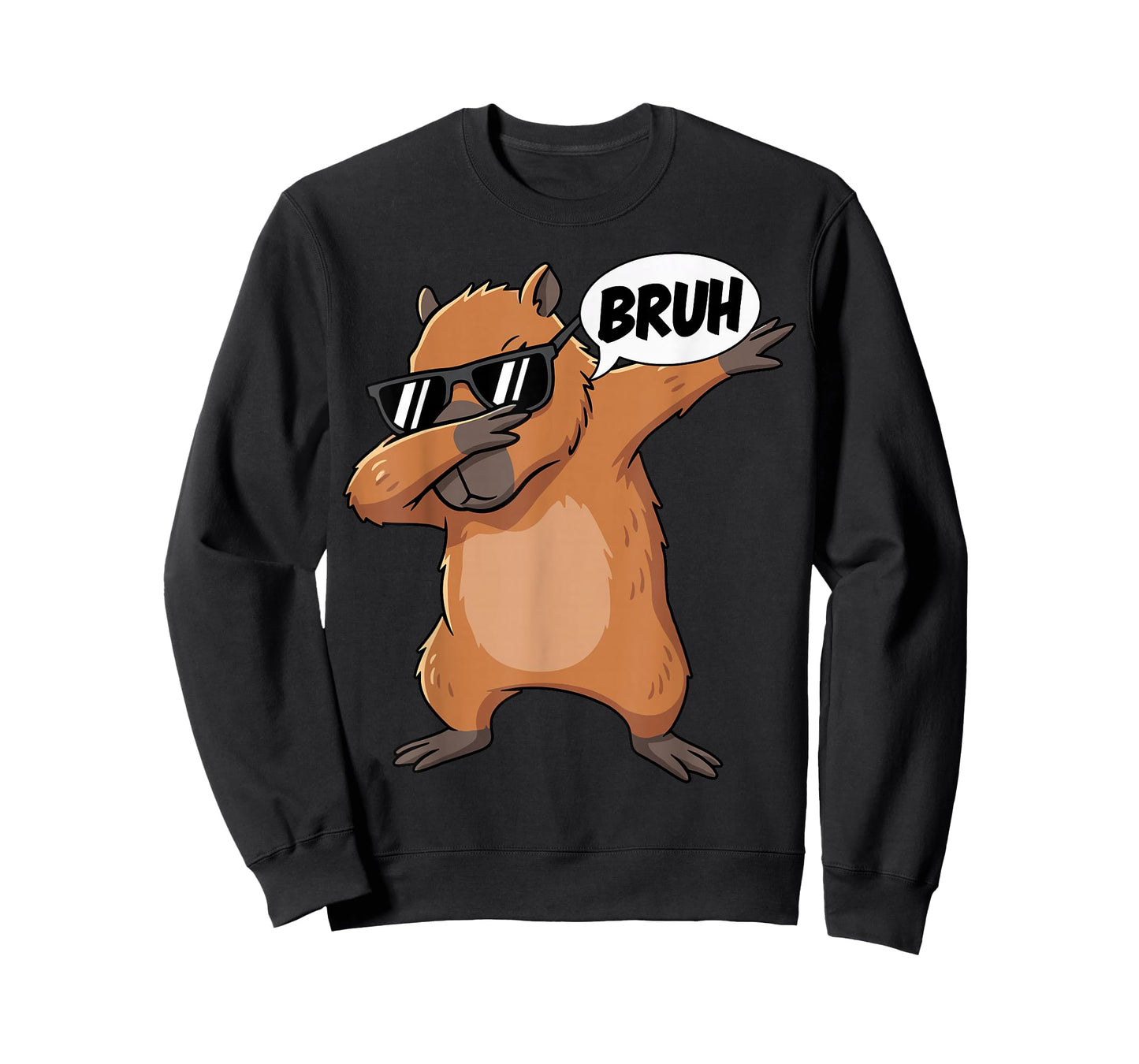 Dabbing Capybara Bruh T-Shirt