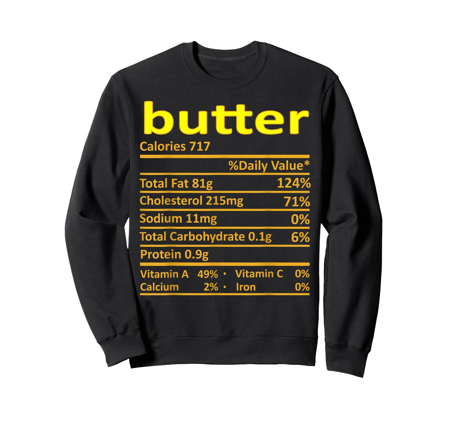 Butter Nutrition Funny Thanksgiving Costume Food Christmas T-Shirt