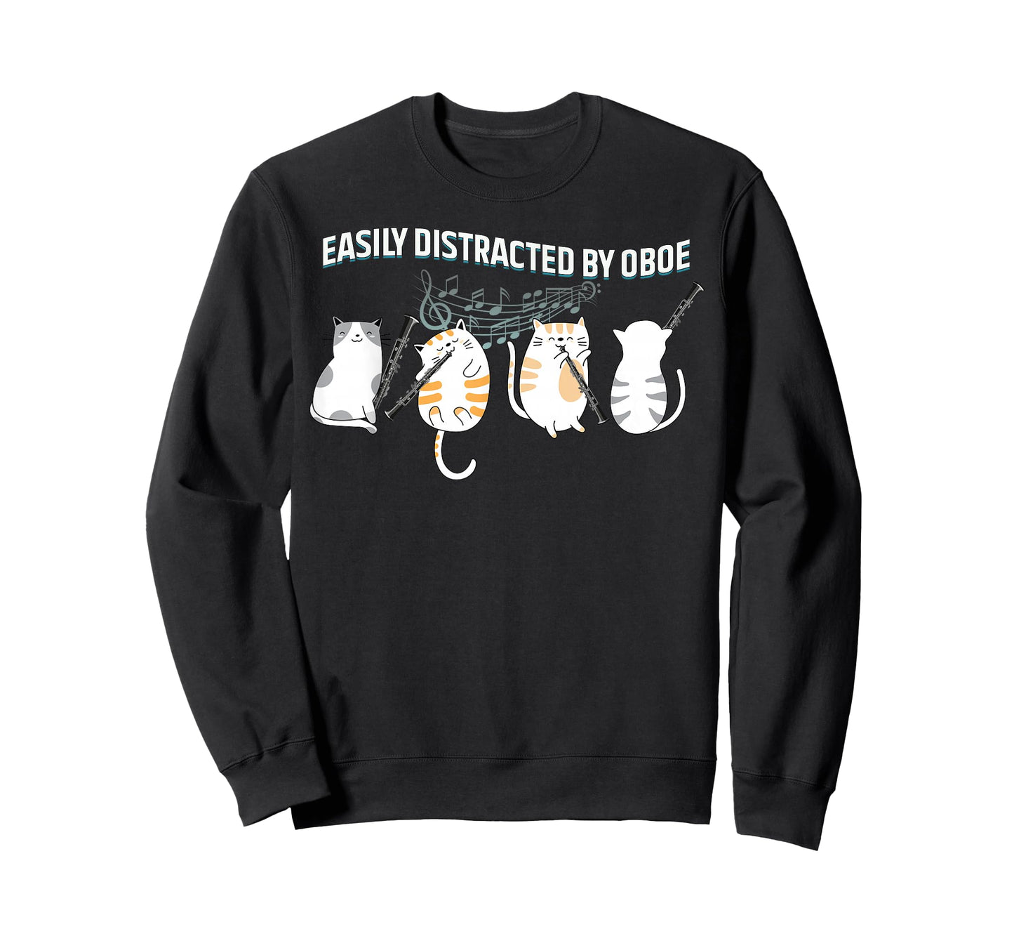 Funny Oboist Music Orchestra Cat Playing Oboe T-Shirt