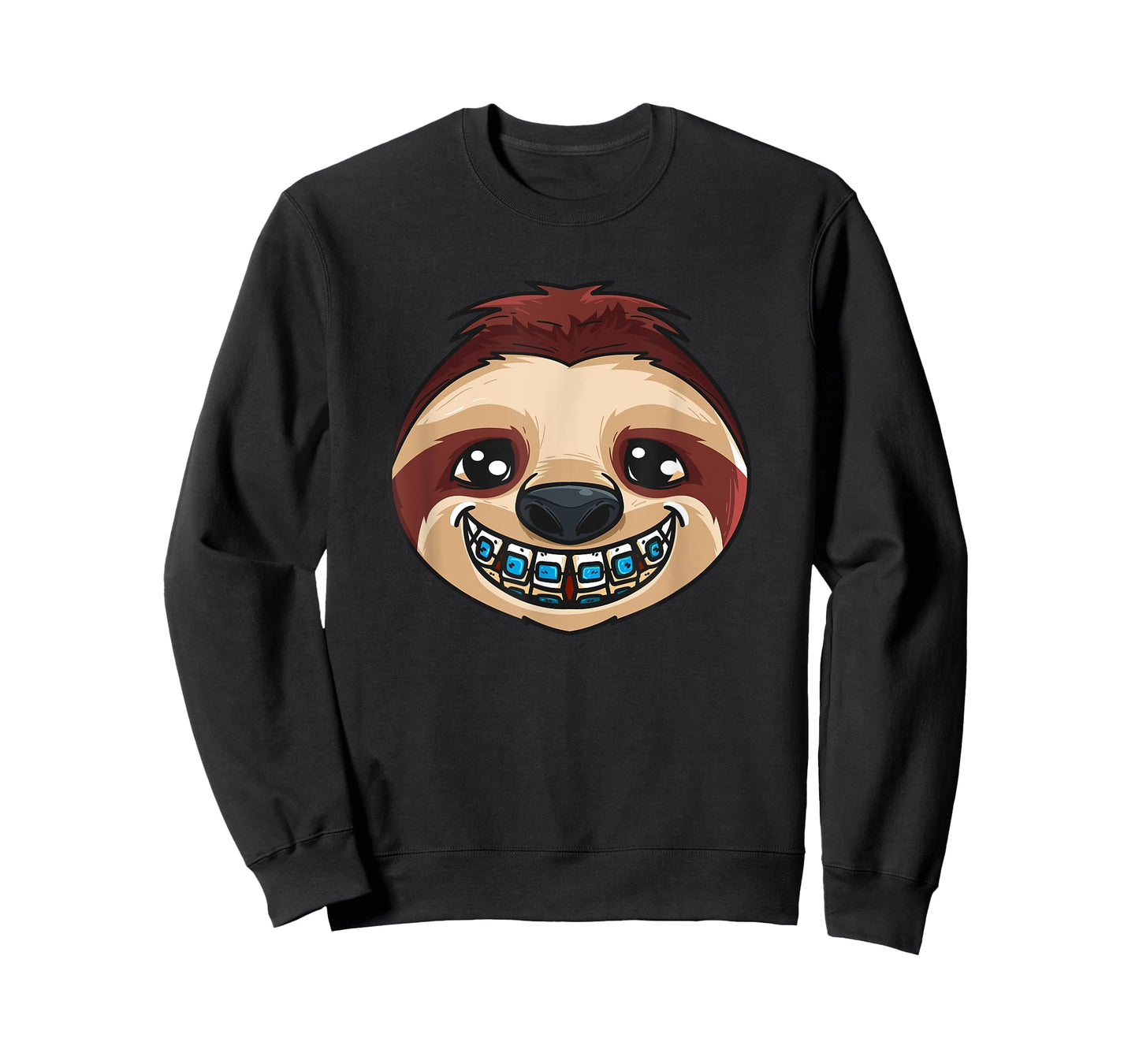 Cute Sloth Head With Dental Braces Dental Dentist Dentistry T-Shirt