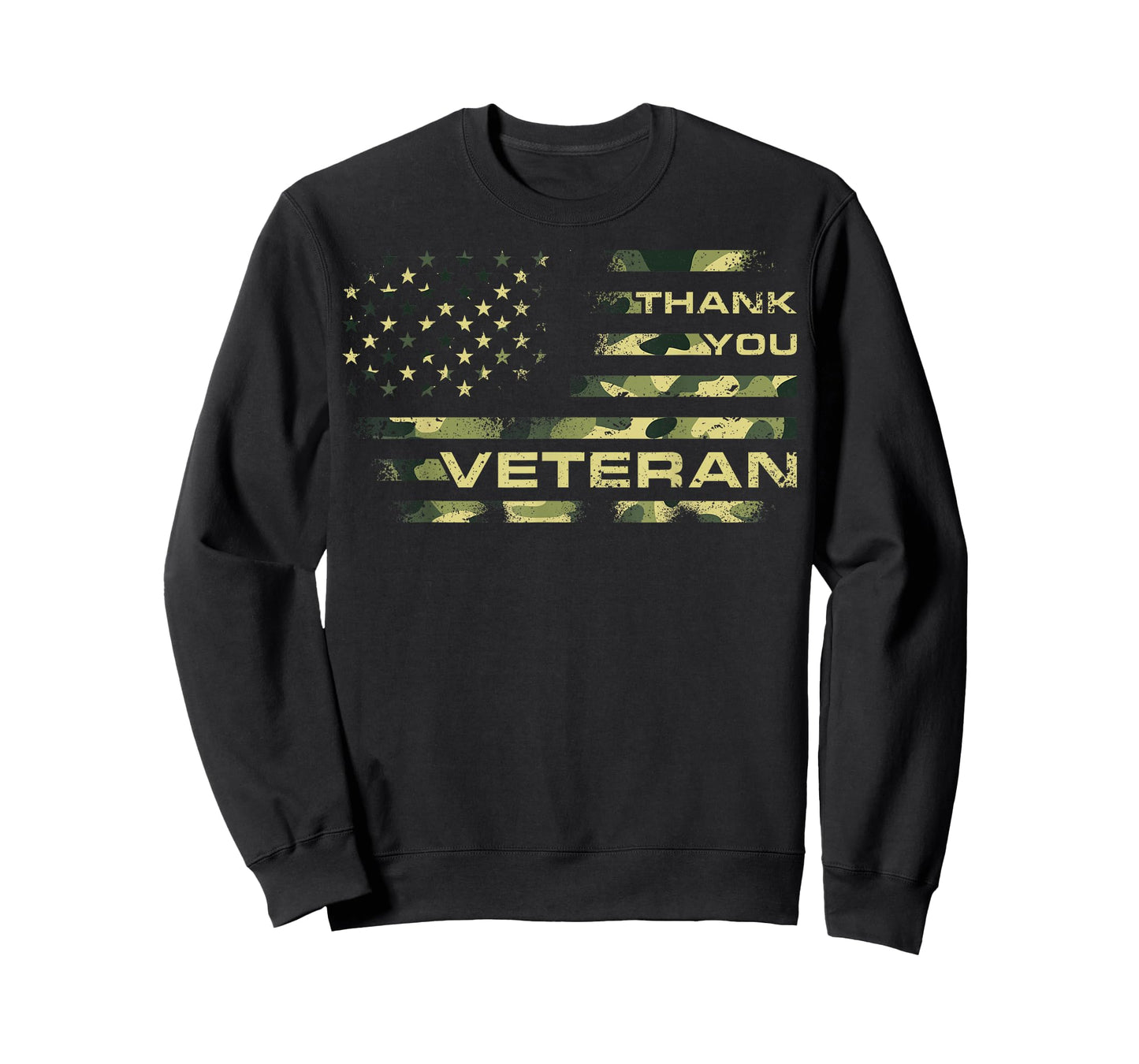 Veterans Day - Camouflage American Flag - Thank You Veterans T-Shirt