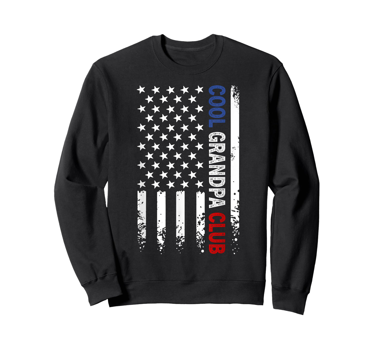Cool Grandpa Club Retro American Flag for Papa Daddy Mens T-Shirt