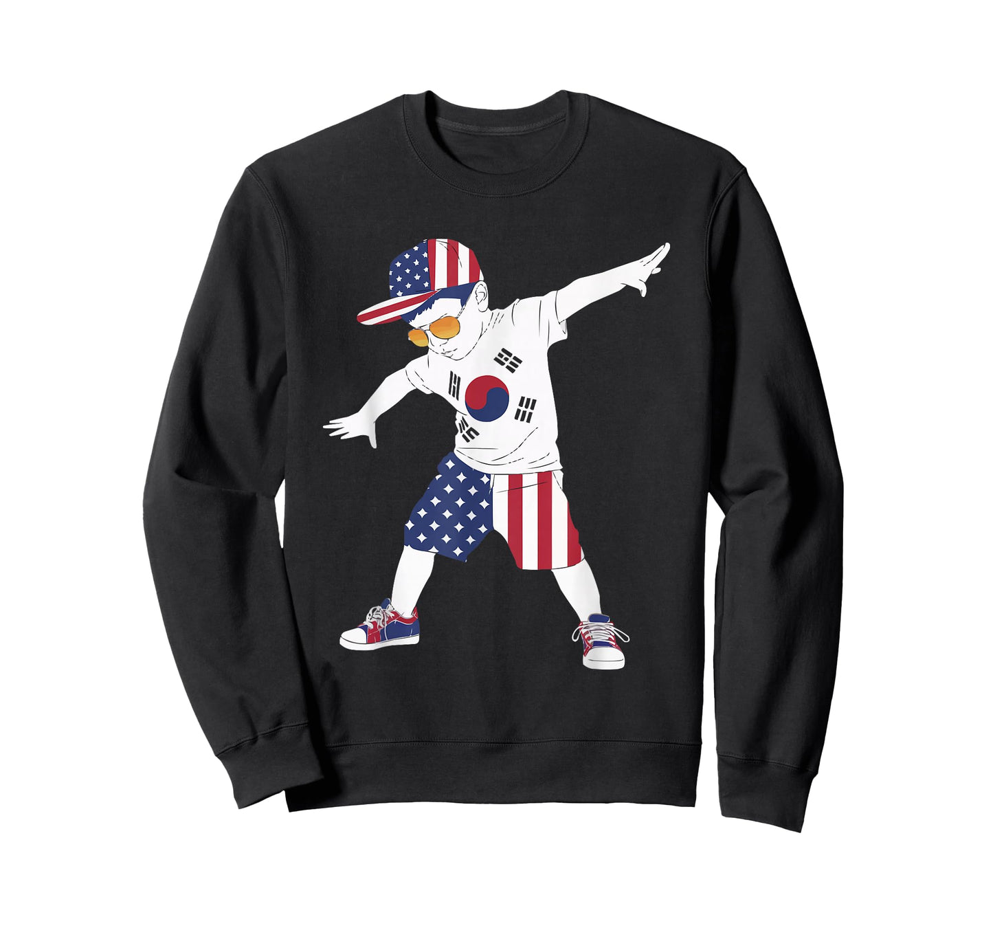 Half American Half Korean USA Flag South Korea America T-Shirt