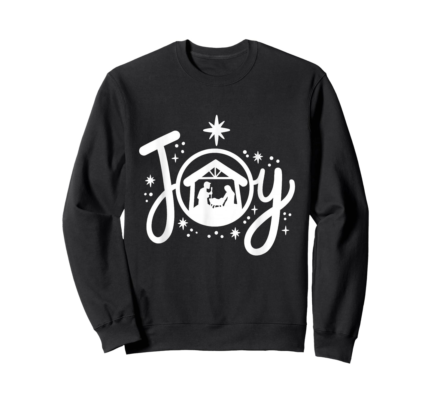 Christian Christmas Joy Jesus Nativity Scene Faith Family T-Shirt