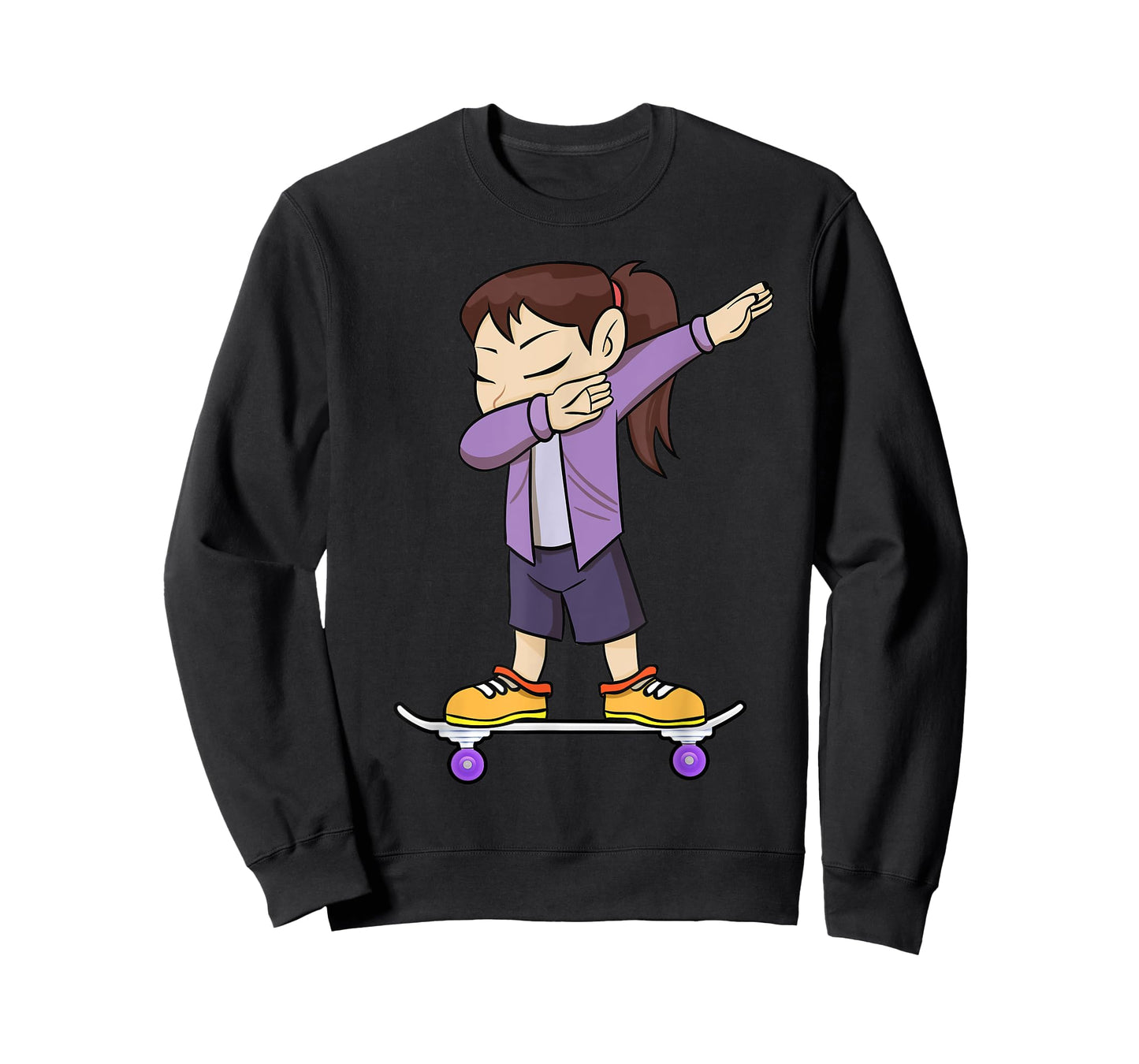 Skateboarding Teenage Girl on Skateboard Gift for Skater T-Shirt