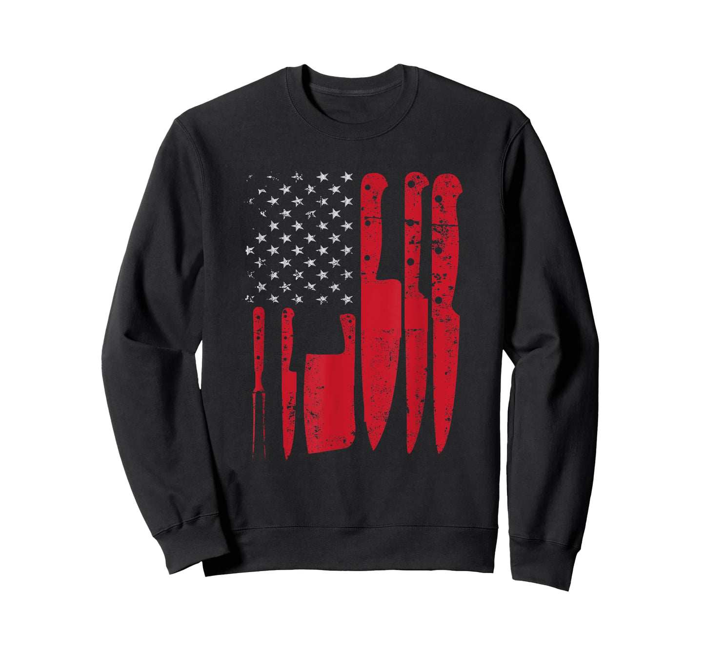 American Flag Kitchen Butcher Knife Set Women Men T-Shirt