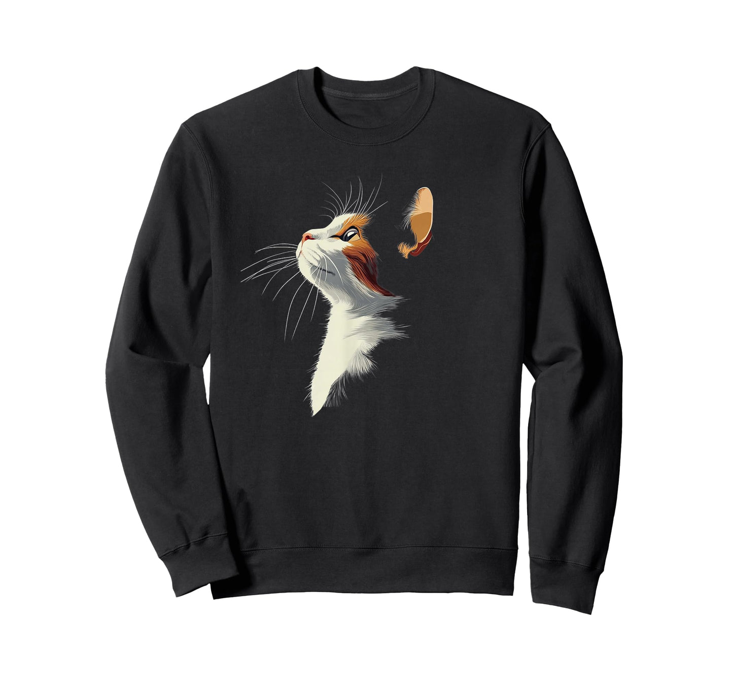 Beautiful Womens Girls Illustration Art Calico Cat Lover T-Shirt