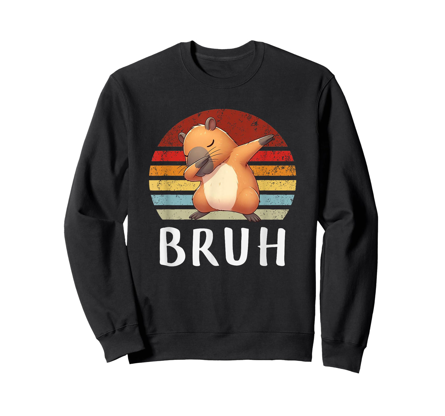 Vintage Dabbing Capy Bruh, Boy Girl Funny T-Shirt