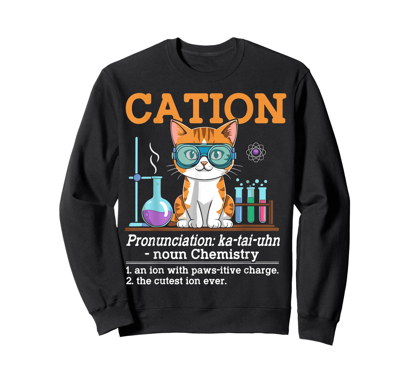 Cation cat chemistry funny chemistry teacher student cat T-Shirt