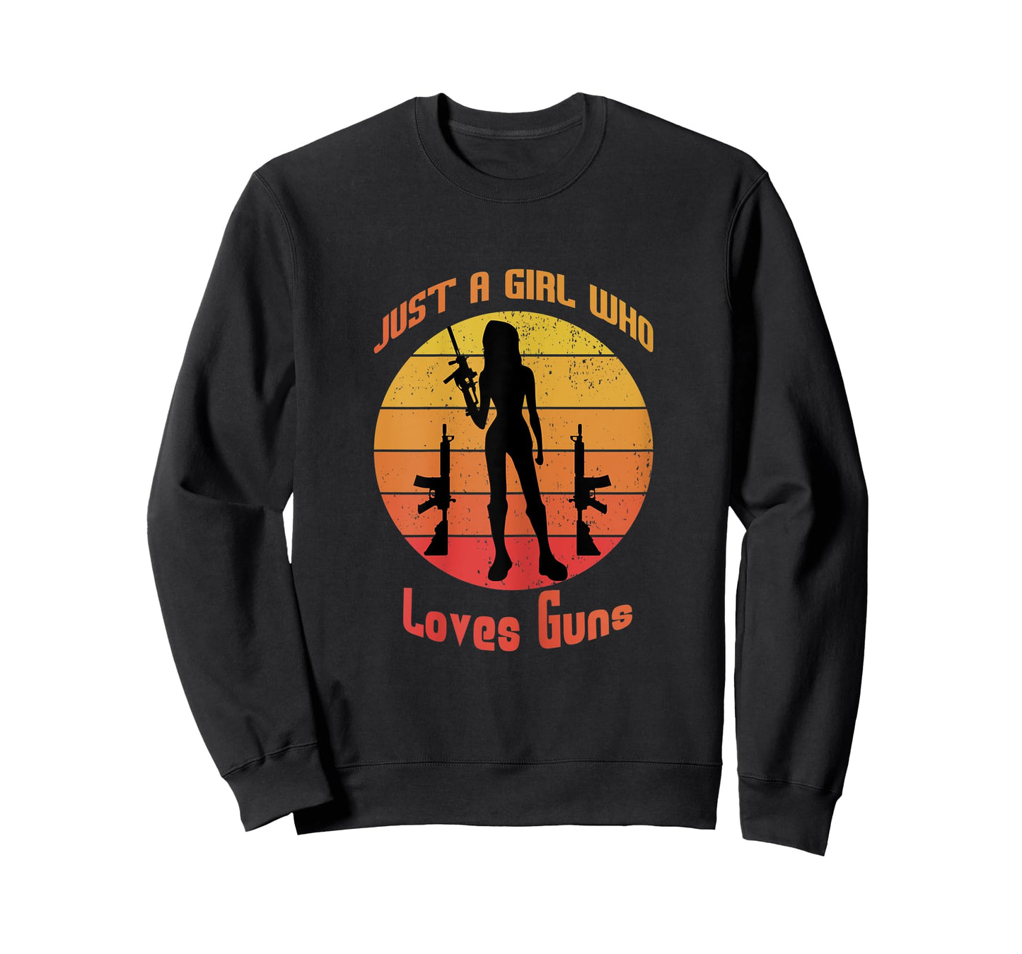 Womens Just a girl who loves Guns vintage style T-Shirt