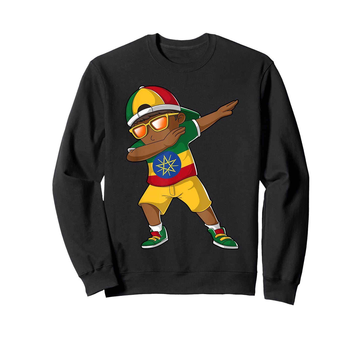 Ethiopian Boy Ethiopia Kid Patriotism Roots Heritage T-Shirt