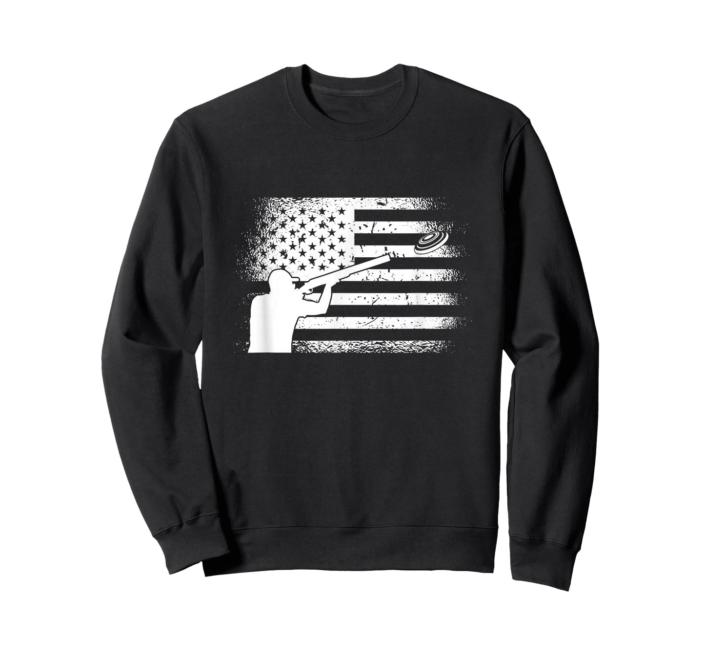 Patriotic Ton Shooter Clay Pigeon Shooting USA Flag T-Shirt