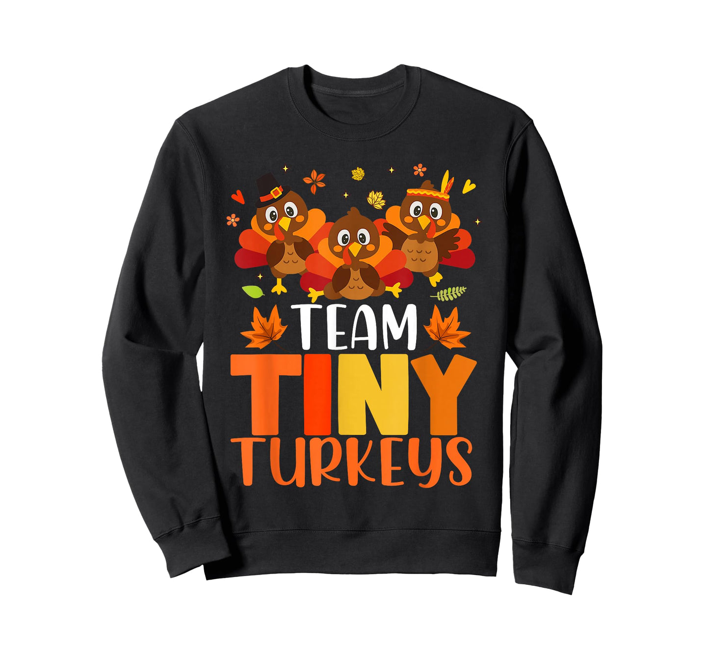 Cute Team Tiny Turkeys Neonatal NICU Nurse Thanksgiving Fall T-Shirt