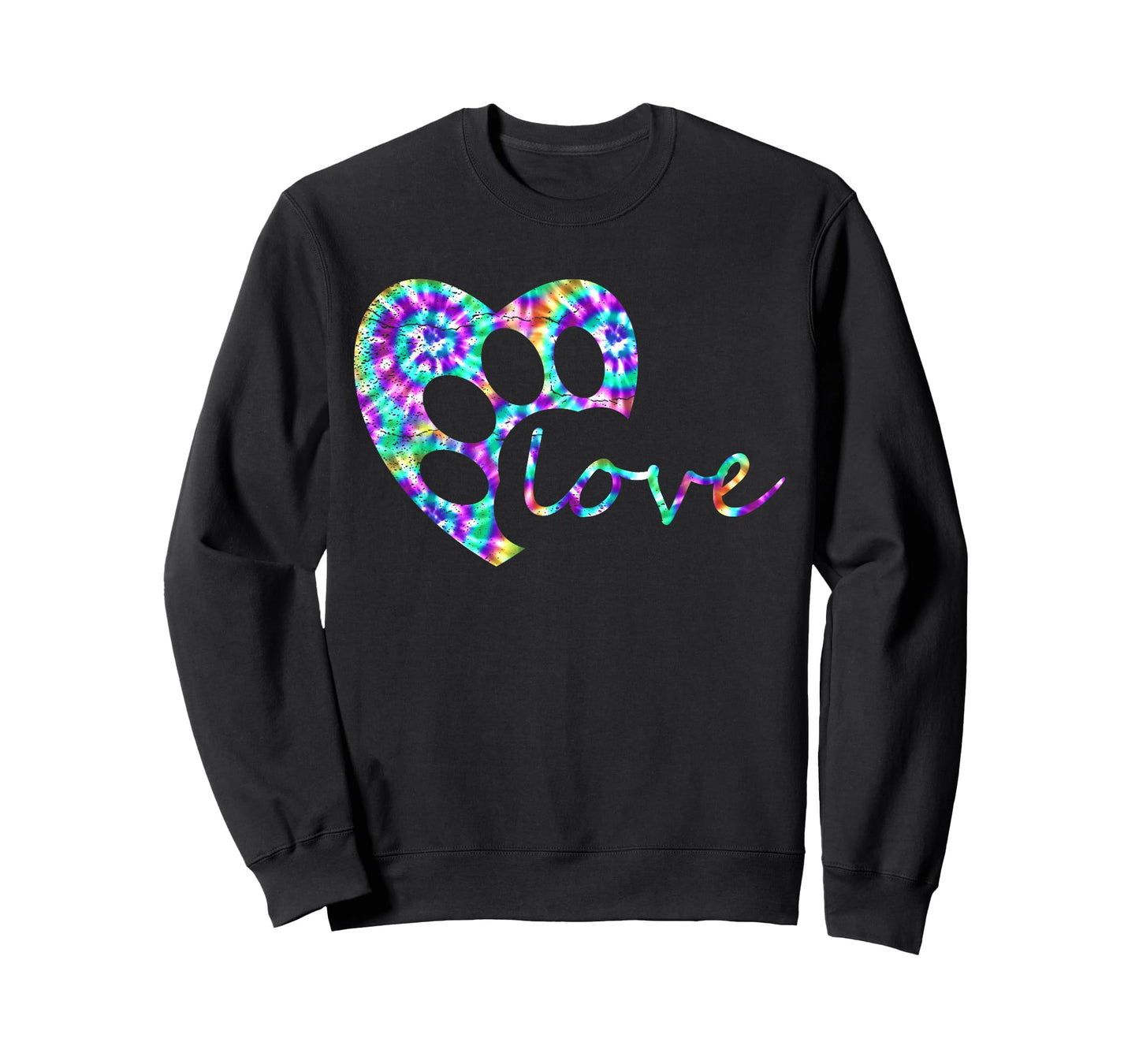 Tie Dye Love Dog Paw Print Animal Paw Dog Lover Owner Shirt T-Shirt