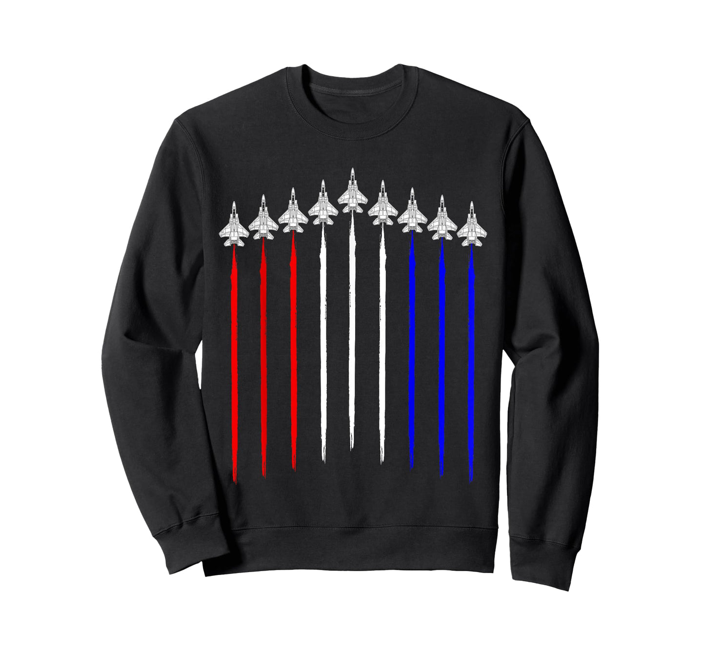 F-15 Eagle Squadron USA Airplane Contrails American Flag F15 T-Shirt for Women Men