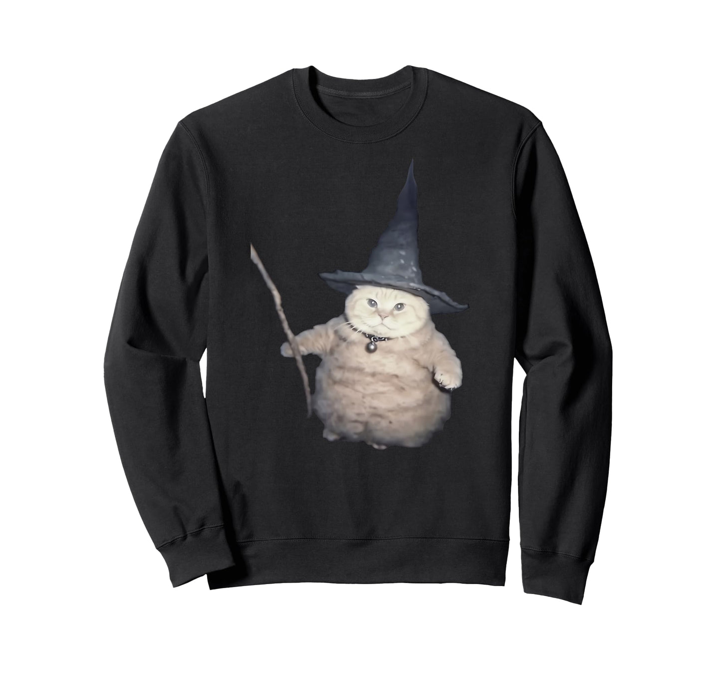 Cute Funny Wizard Cat Weird Kitten Cat Meme Spooky Halloween T-Shirt