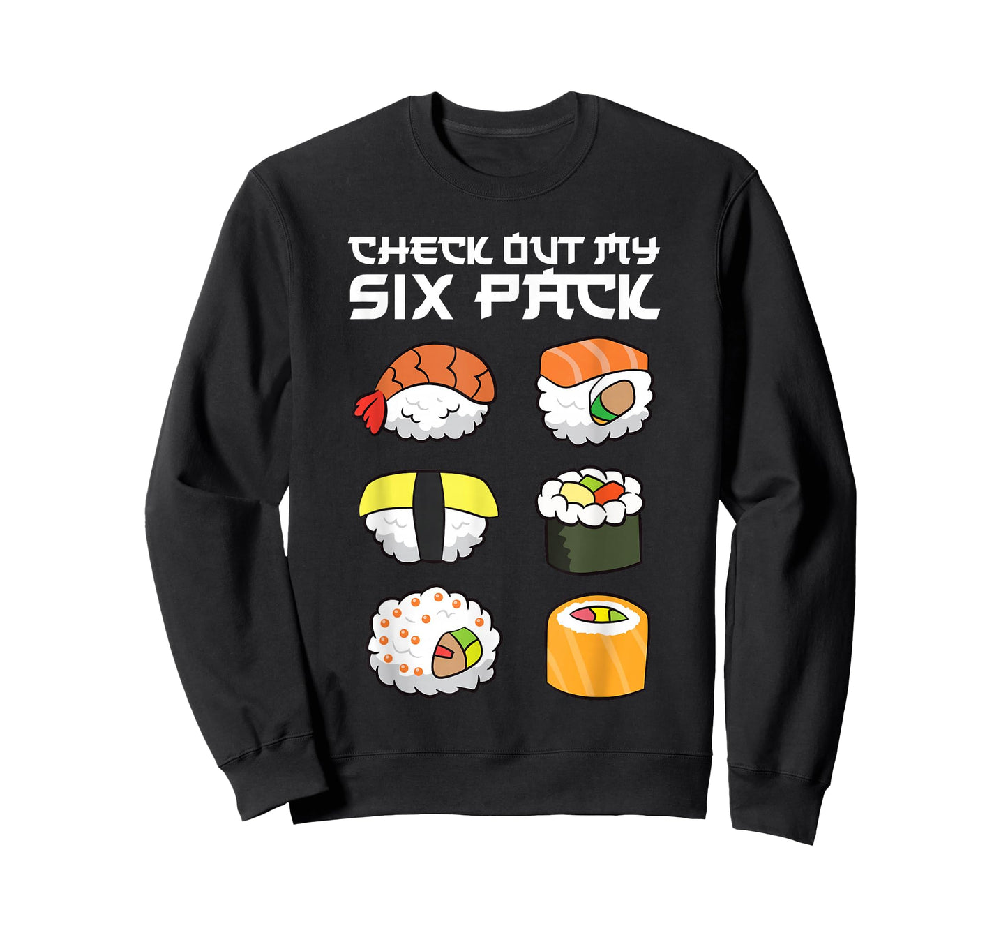 Check Out My Six Pack Funny Japanese Sushi T-Shirt