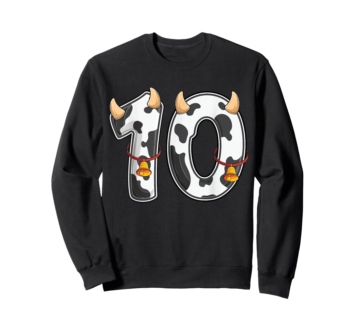 Cow Girl Boy Farmer 10th Birthday Ten 10 Years Old Bday Kids T-Shirt