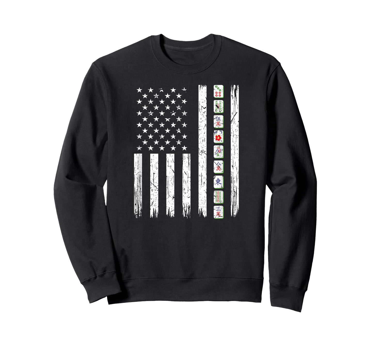 Mah Jongg Tiles Men Women USA Flag Mahjong T-Shirt