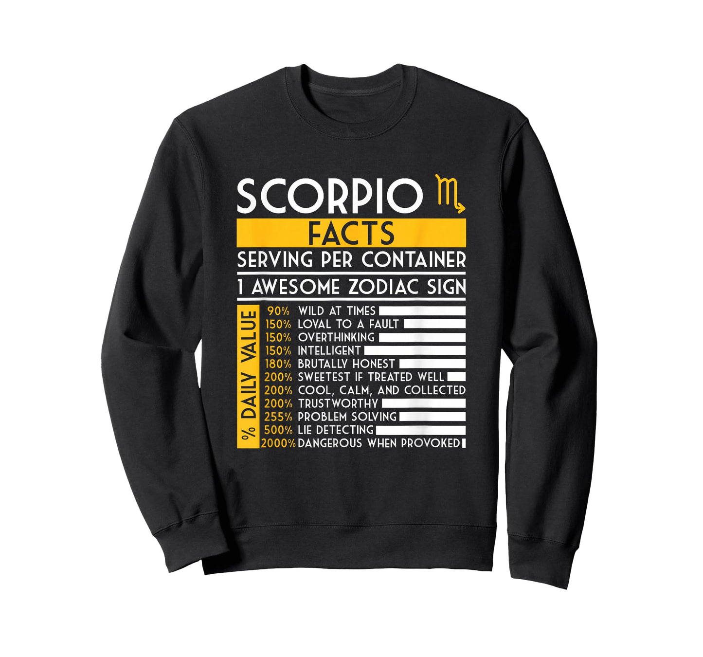 Scorpio Facts Zodiac Sign Horoscope Funny Astrology T-Shirt
