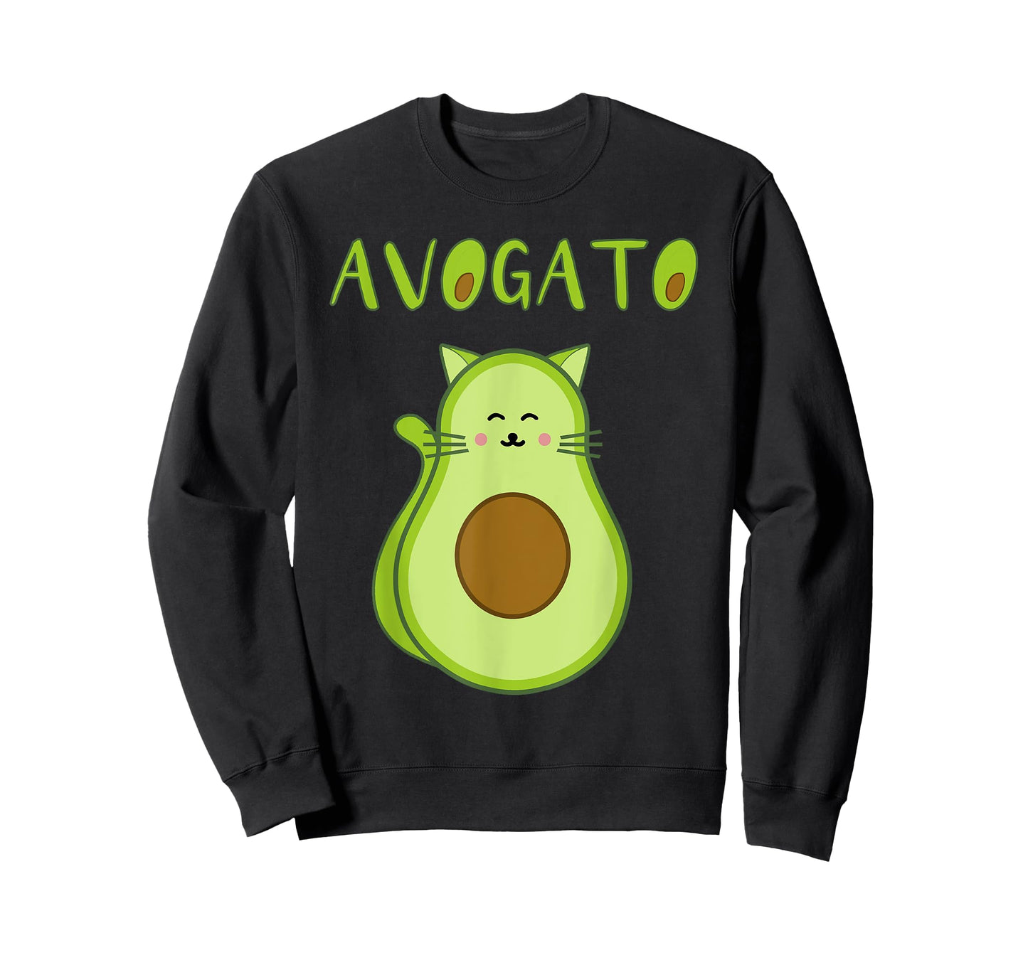 Funny Avogato Christmas Avocado Cat Foodie Design Lover Kids T-Shirt
