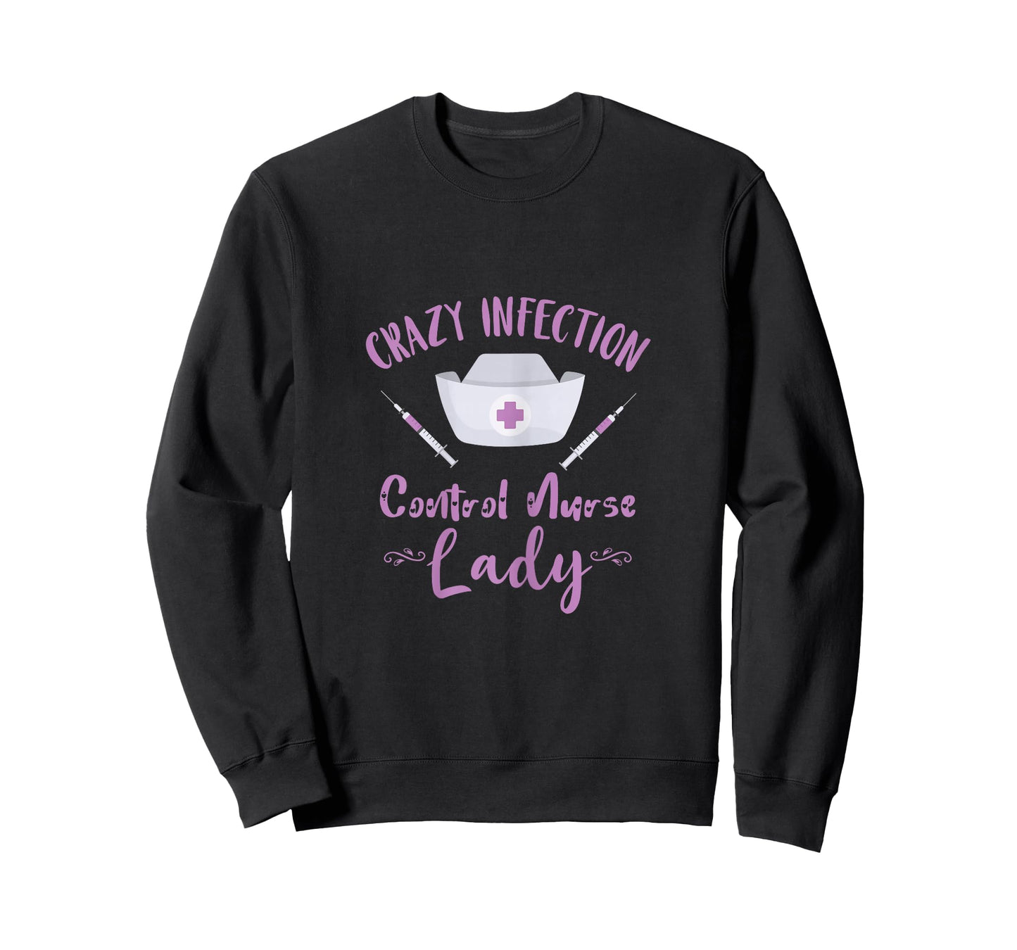 Crazy Infection Control Nurse Lady Needle Nursing Medical T-Shirt