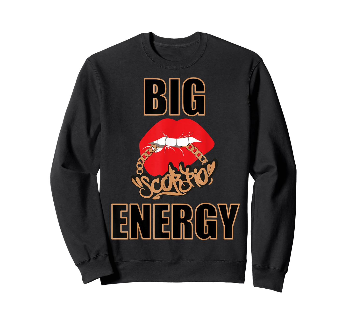 Big Scorpio Energy Sexy Scorpio Girl Women Vibes Lips Chain T-Shirt