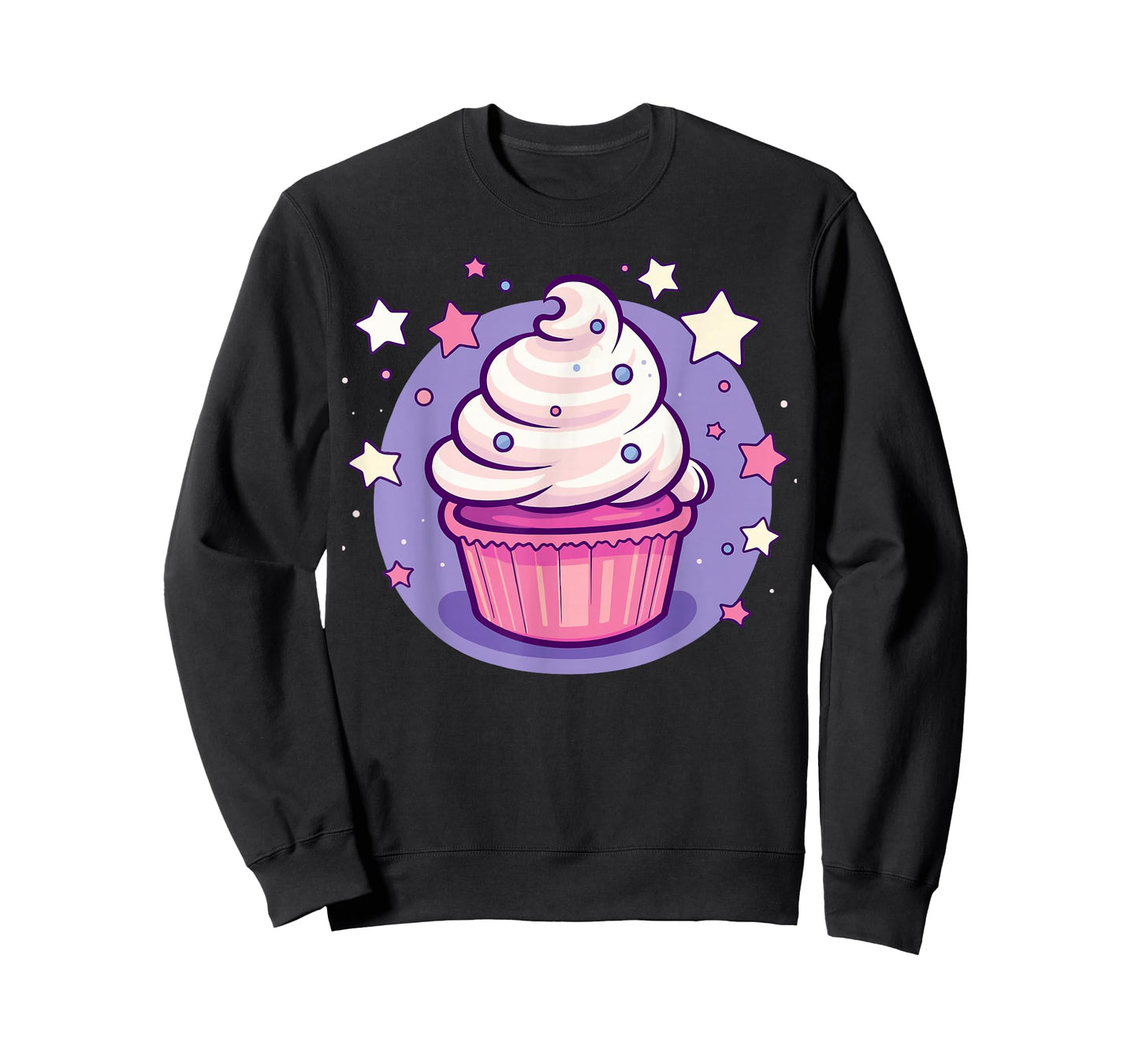 Cupcake Cute Pastel Kawaii Celestial Stars Baking Dessert T-Shirt