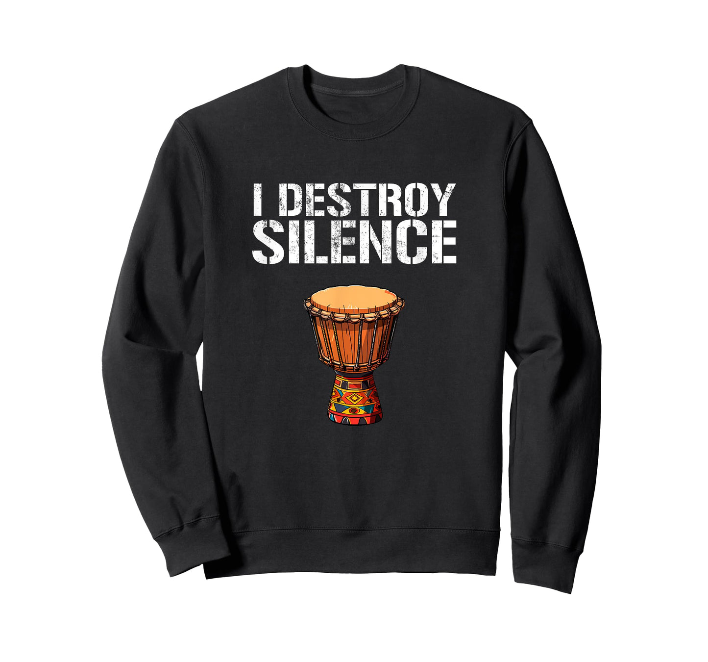 djembe i destroy silence african drums T-Shirt