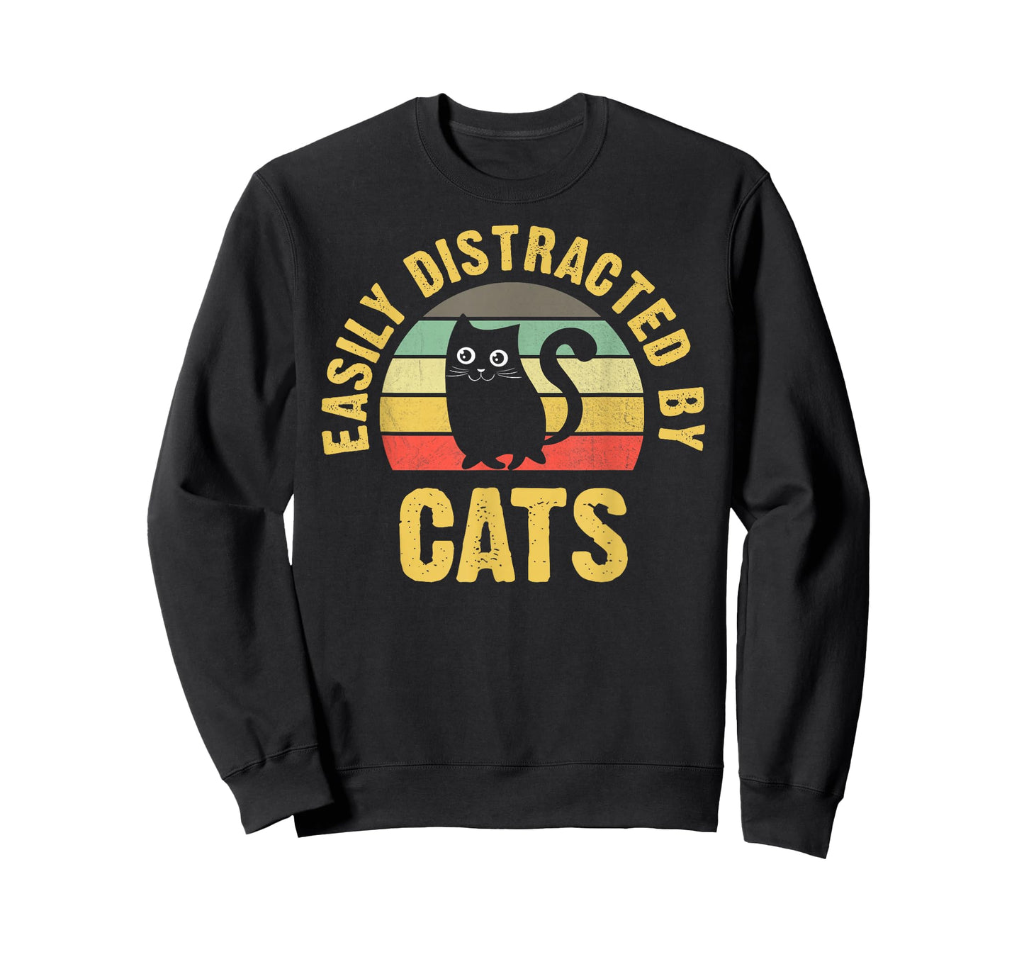 Funny Cat Theme for Cats Lover Easily Distracted by Cats T-Shirt