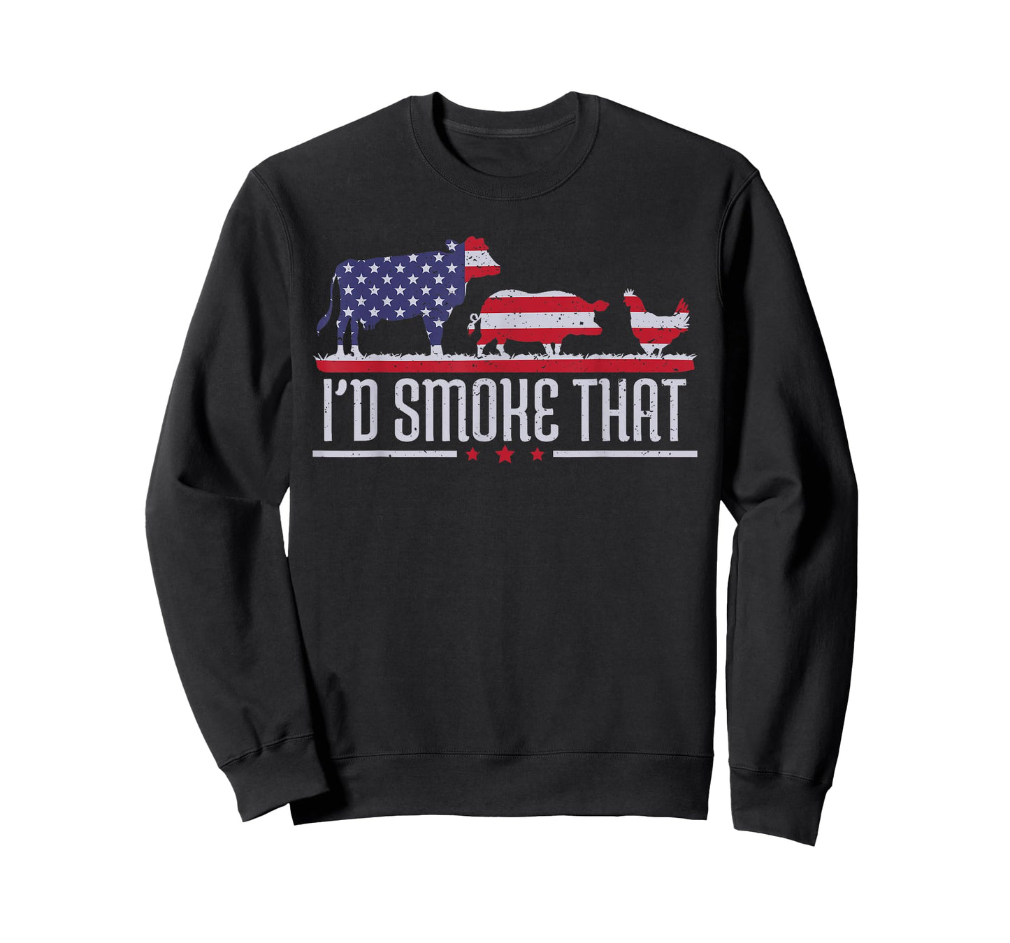 4th July I'd Smoke That Patriot BBQ Barbeque Cook Chef T-Shirt