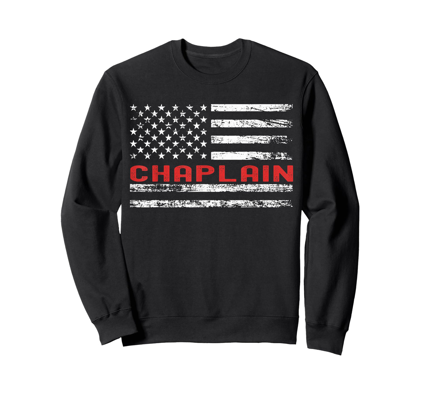 Chaplain USA Flag Profession Retro Job Title T-Shirt
