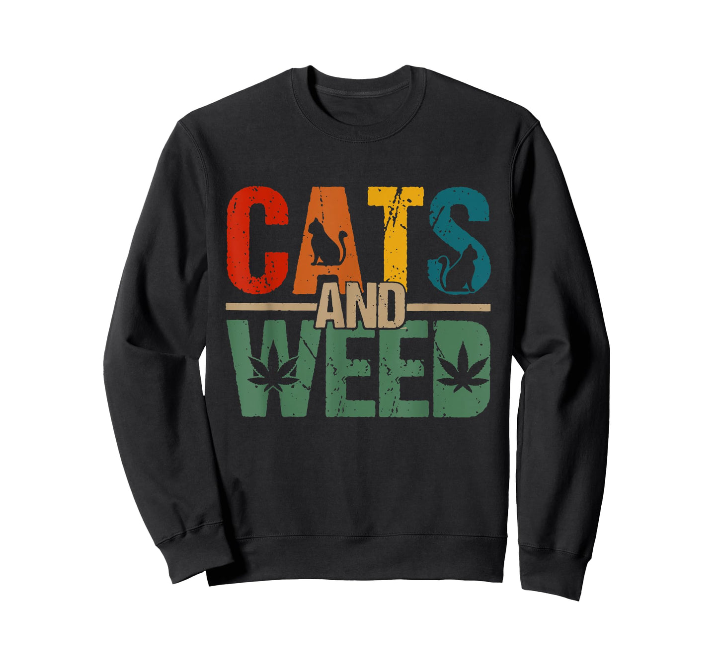 Cats And Weed, Cannabis Stoner, Marijuana Cat Mom Dad T-Shirt for Men Women