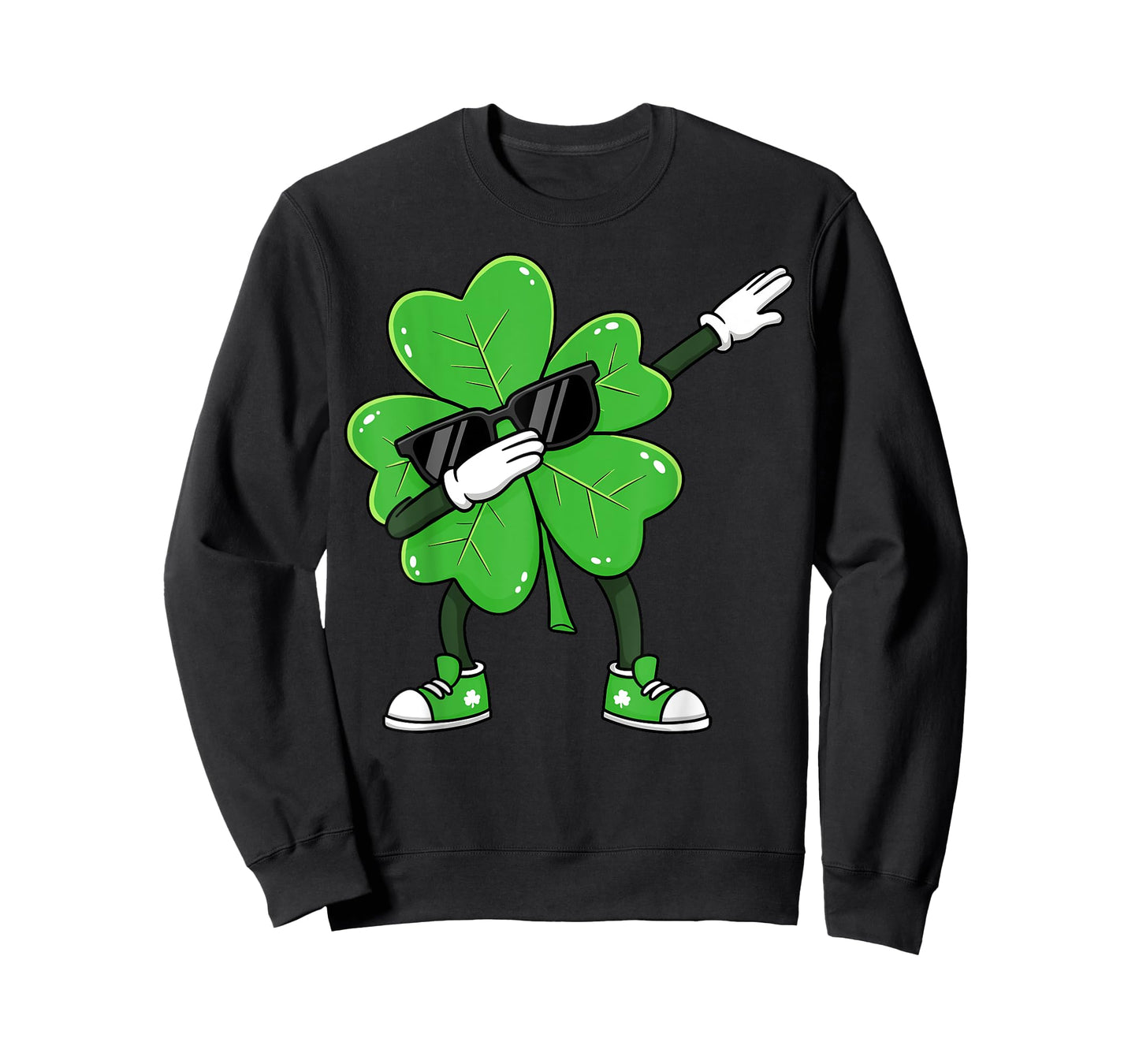 Dabbing Shamrock St Patricks Day Funny Boys Girls Kids Dab T-Shirt