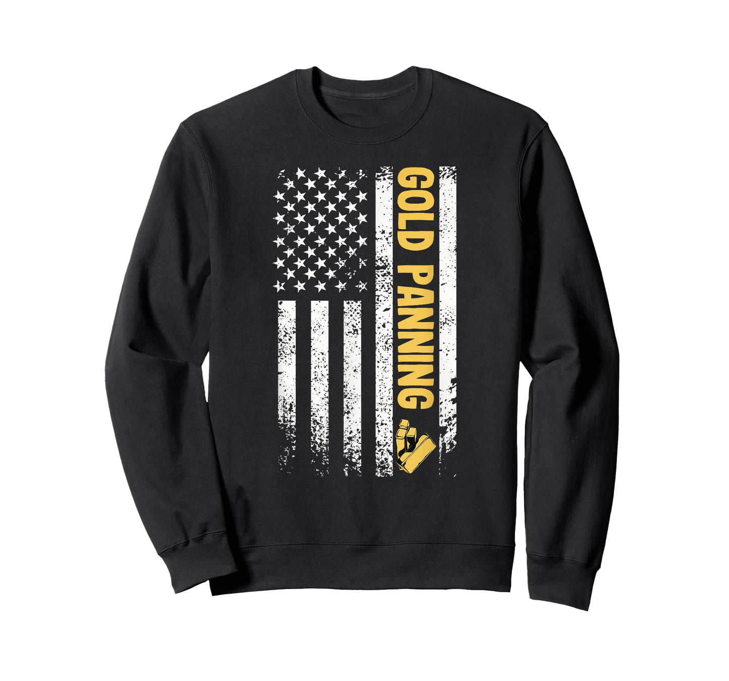 Gold panning usa flag gold miner prospecting gold digging T-Shirt