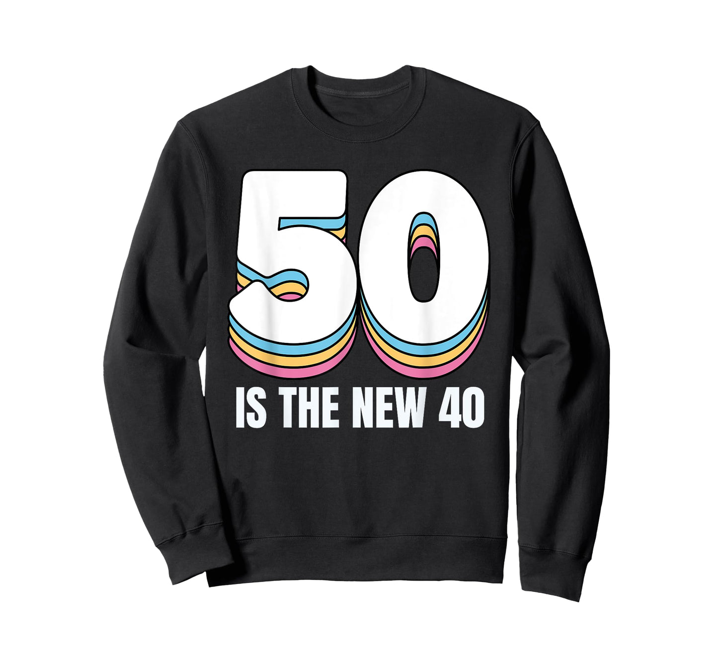 50 Is the New 40 Funny Womens Retro Colorful 50th Birthday T-Shirt