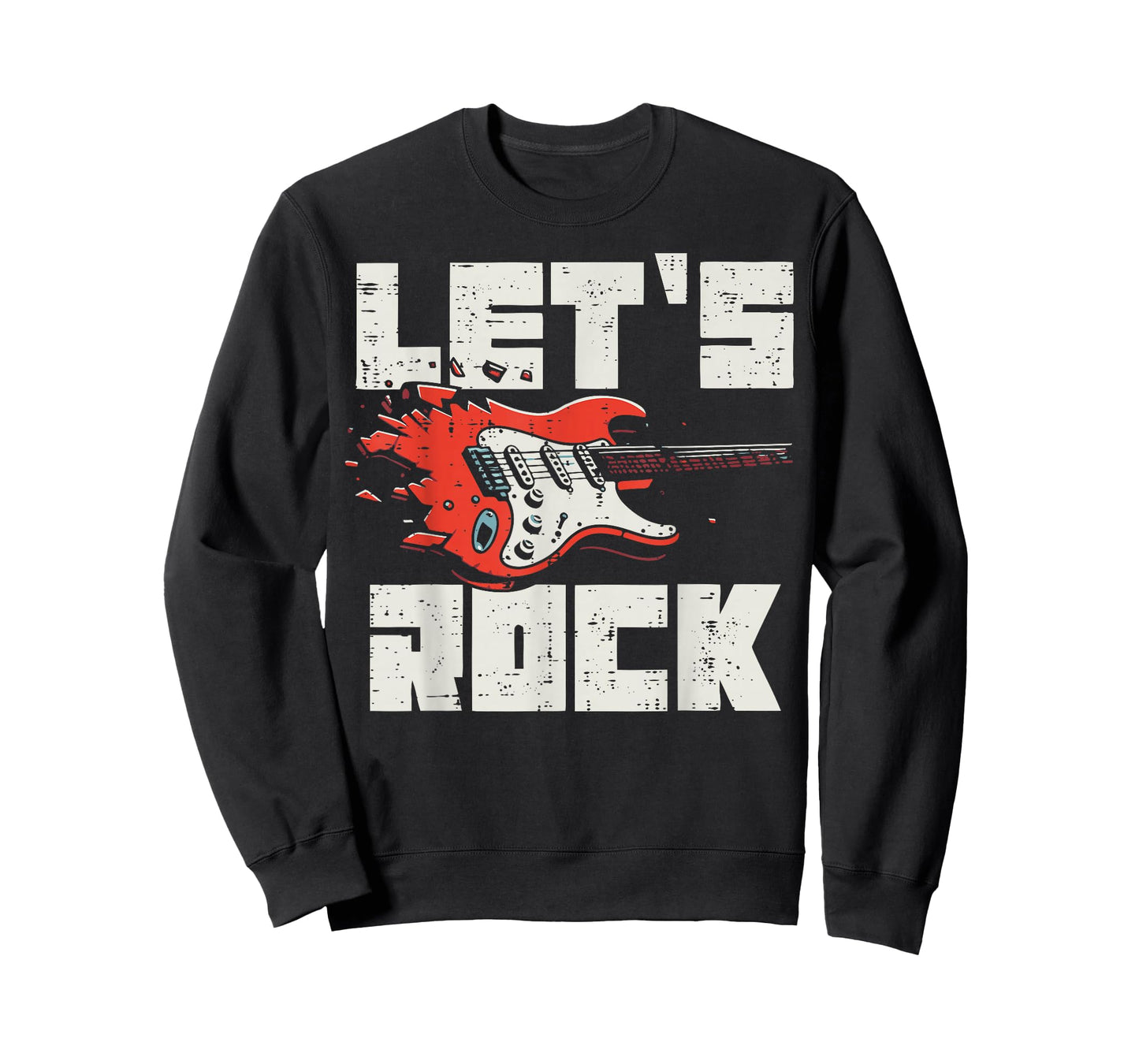 Lets Punk Rock Electric Guitar Cool Rocker Boys Kids Men T-Shirt