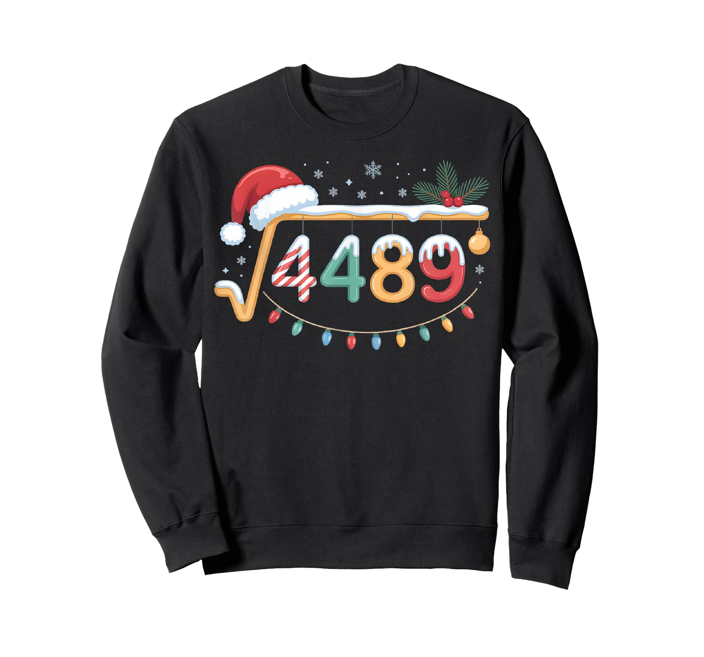 Square Root 4489 Funny 67 Meme Math Teacher 6 7 Christmas T-Shirt