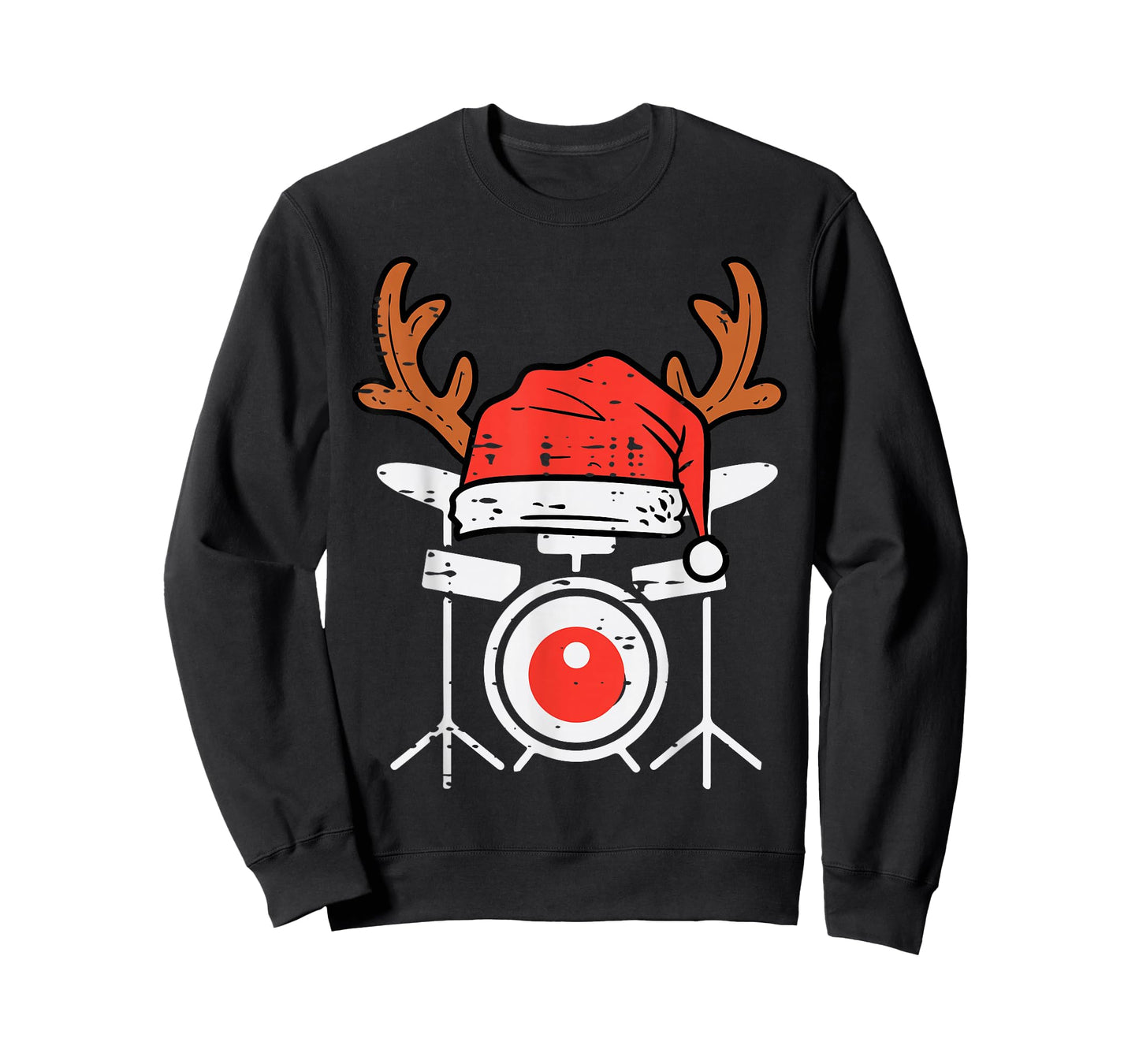 Drums Christmas Music Instrument Band Drummer Rock Xmas T-Shirt