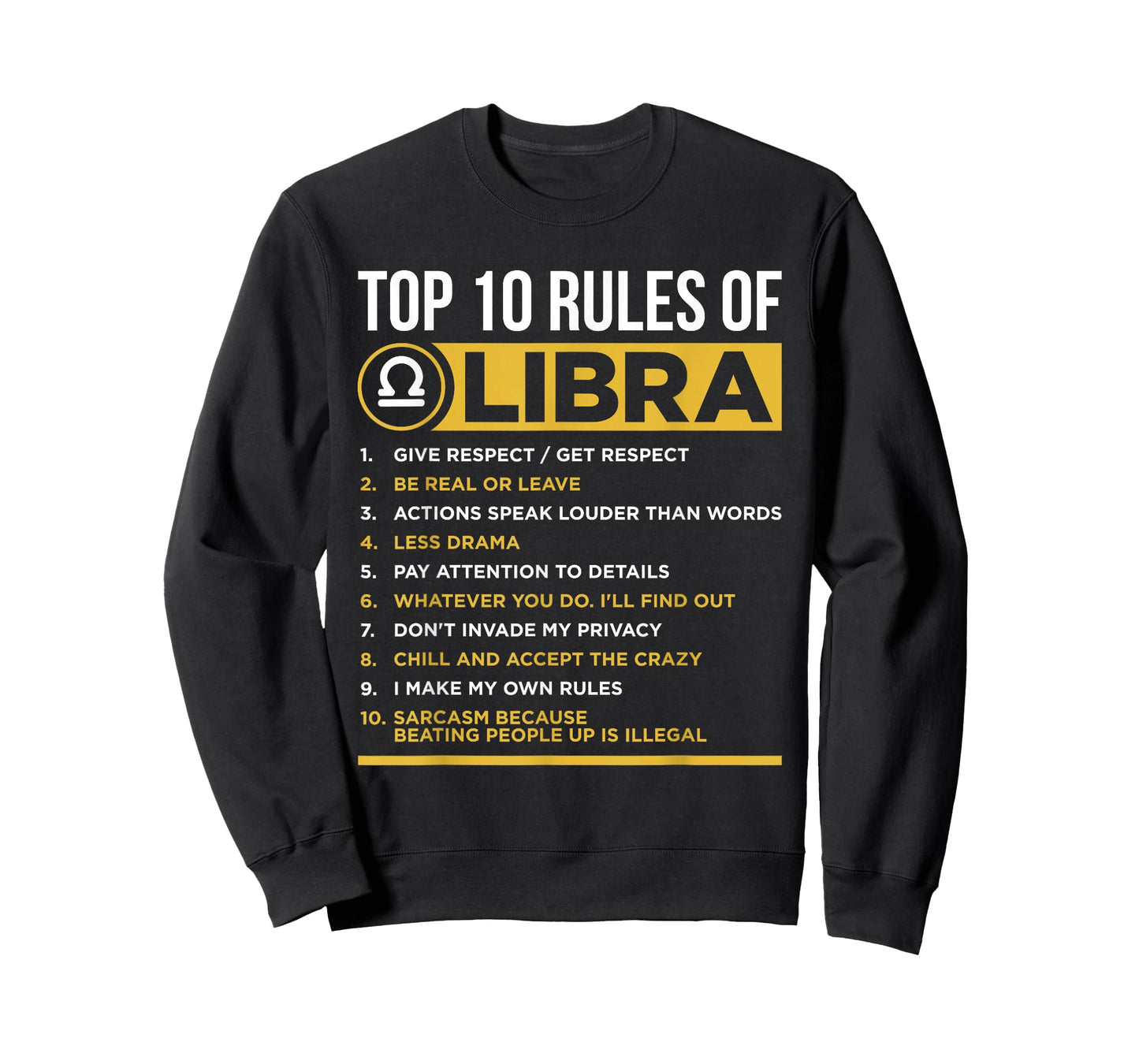 Top 10 Rules Of Libra Facts Traits Horoscope Zodiac Funny T-Shirt