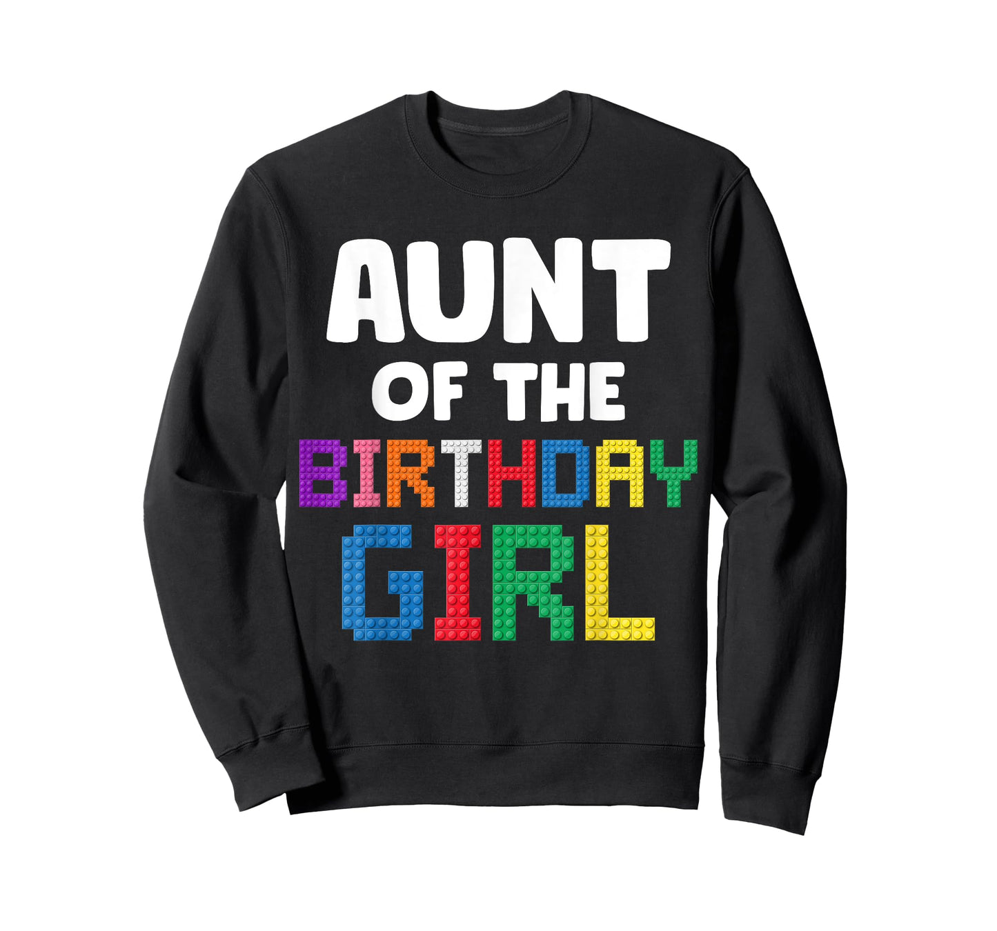 Aunt of the Birthday Girl Master Builder Bricks Blocks T-Shirt