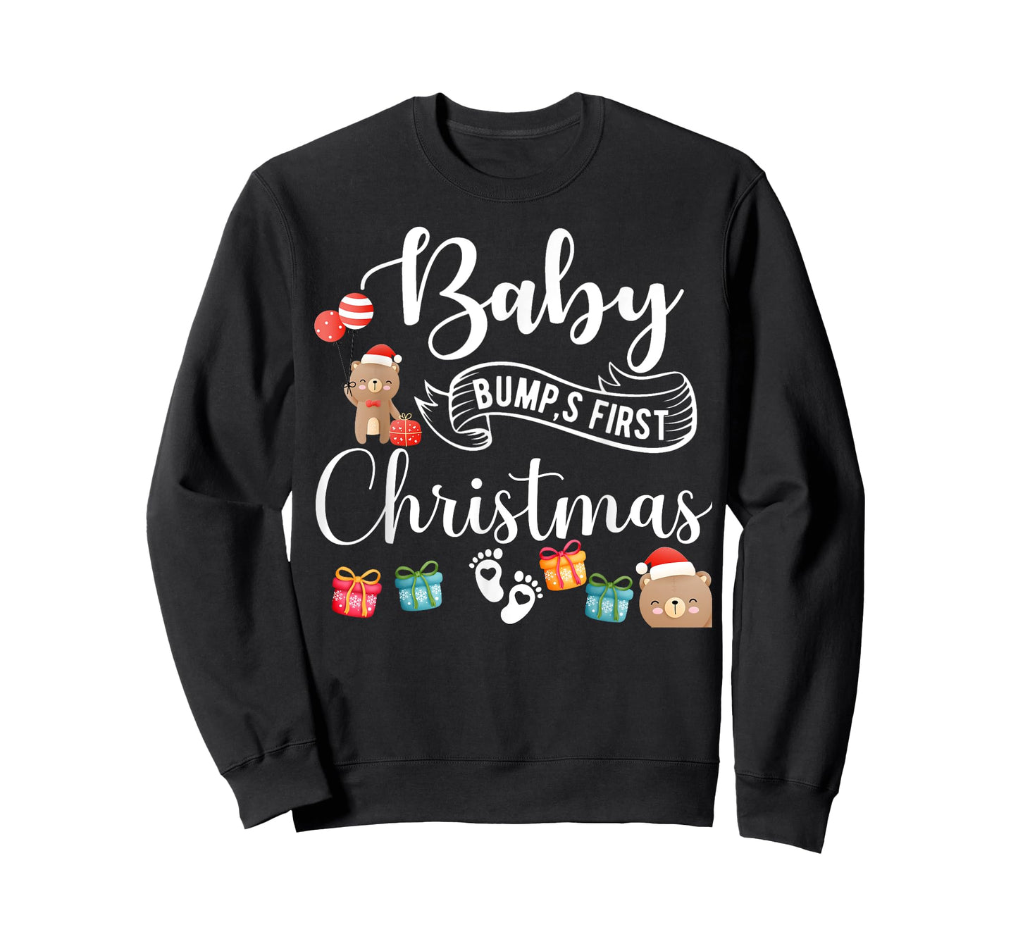 Cute Pregnancy Announcement Baby Bump First Christmas T-Shirt