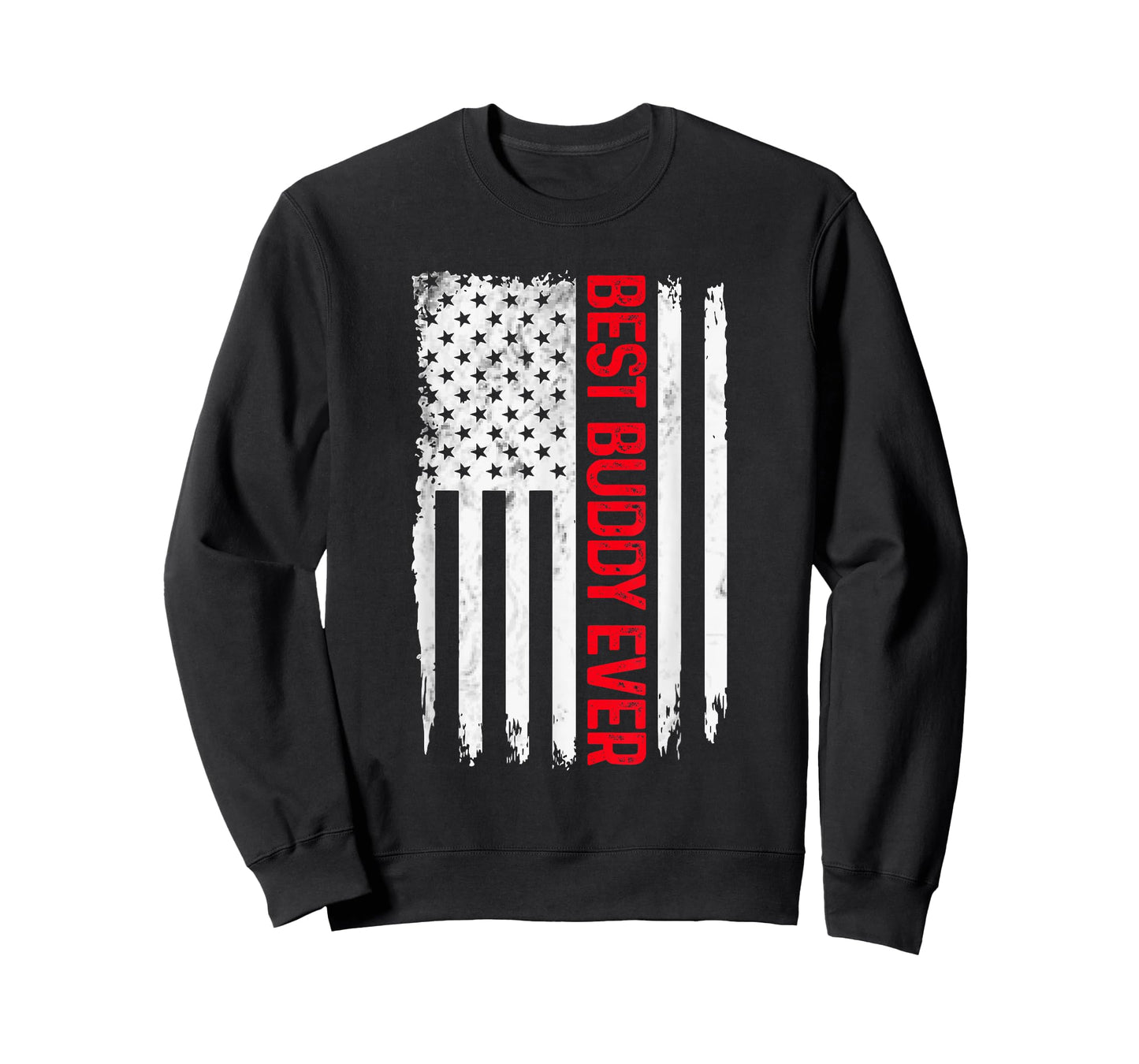 Mens Best Buddy Ever American flag Funny Buddies T-Shirt