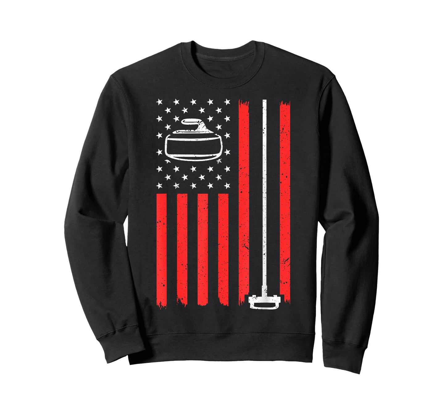 Funny Curling Gift for Men Women Curling Players USA Team T-Shirt