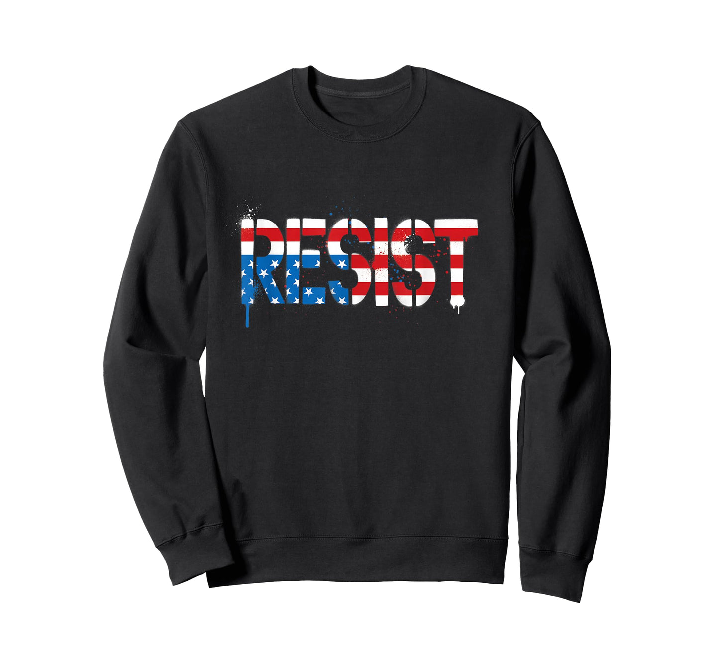 Resist Distressed Upside Down American Flag USA T-Shirt