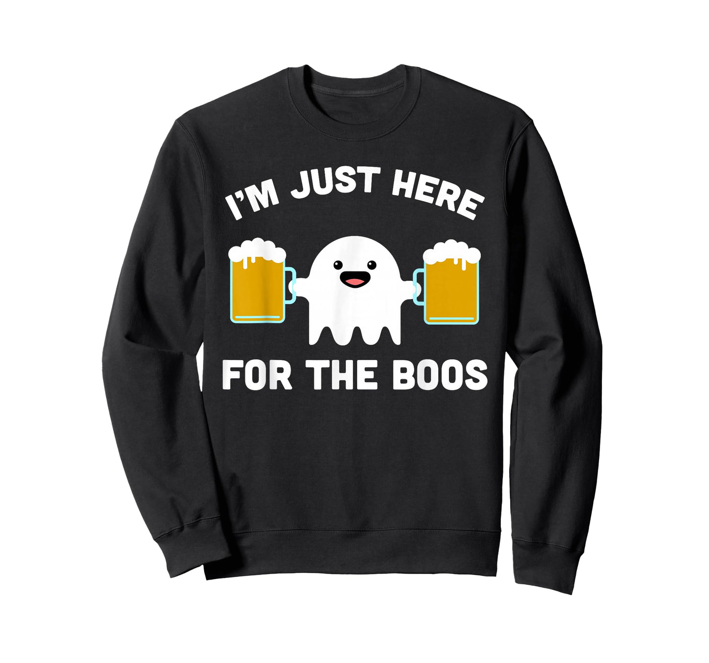 Bartender Halloween Costume Funny Ghost Here For The Boos T-Shirt