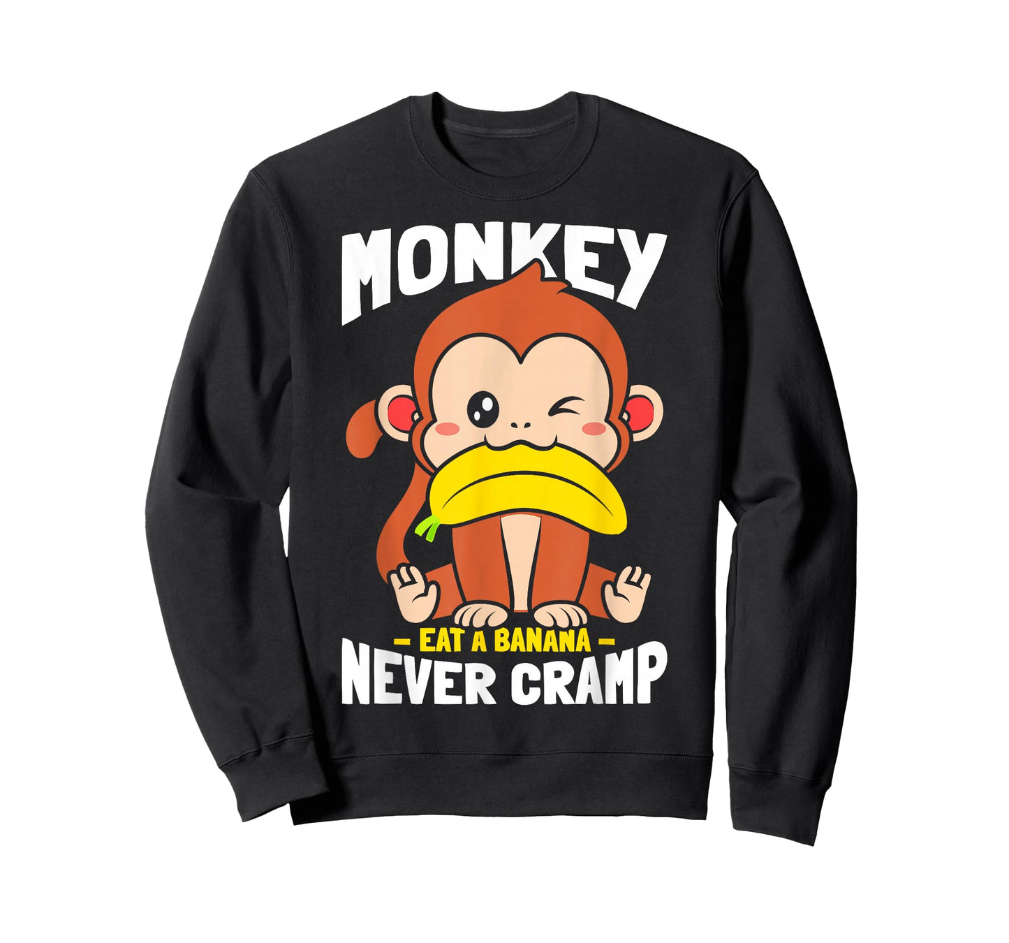 Monkey Eating Banana Never Cramp T-Shirt