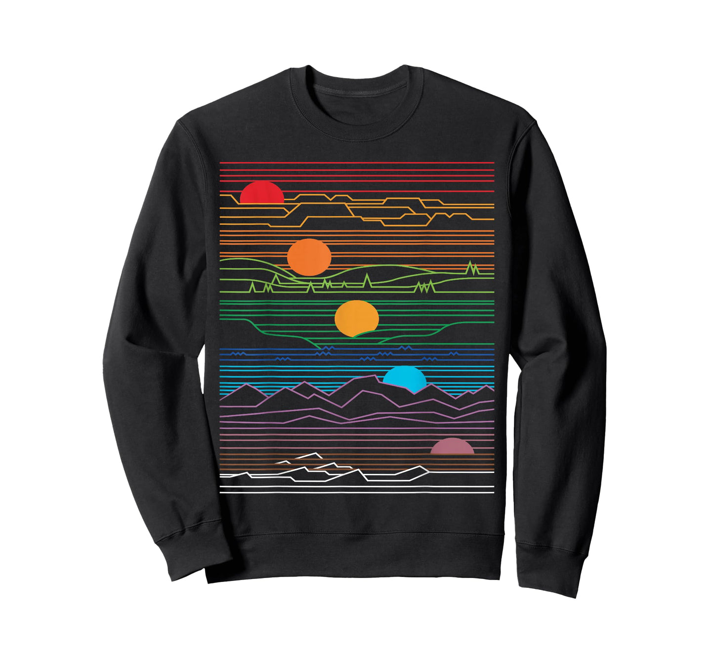 EDM Techno Sun Moon Design Dance Rave Music Festival T-Shirt
